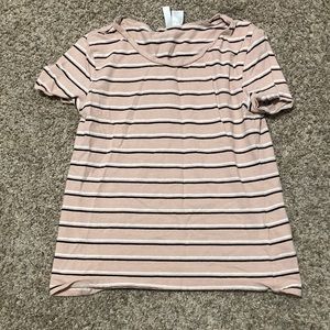H&M stripped cropped tee